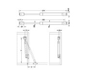 Obrazek Rozwórka do klap opuszczanych 80N