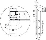 Obrazek Free Flap adapter do klap z ramką aluminiową 20mm