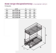 Obrazek Kosz cargo dolny 200 2 poziomy linia PRO P68