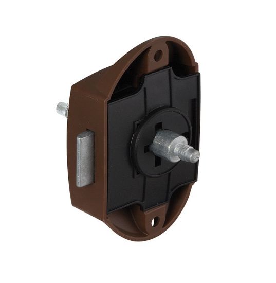 Obrazek Zamek ryglowy nawierzchniowy dwustronny biały