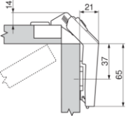 Obrazek 79T8500 zawias do drzwi składnych