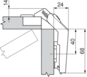 Obrazek 79T8500 zawias do drzwi składnych