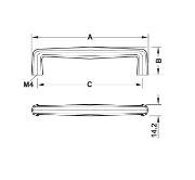 Obrazek Uchwyt Annapurna L-96mm złoto szczotkowane