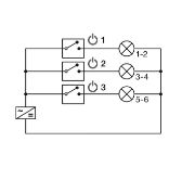 Obrazek Dystrybutor 6 wytk z funkcją przełacznika 24V/120W