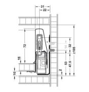 Obrazek Szuflada Matrix P H-92 L-500 szara 35kg