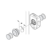 Obrazek Zamek ryglowy nawierzchniowy dwustronny brązowy