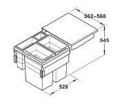 Obrazek Kosz Hailo Cargo 450 2x38L