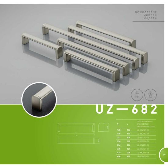 Obrazek Uchwyt UZ-682 L-416 stal szczotkowana
