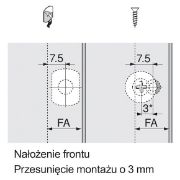 Obrazek 956A1004 tip-on do drzwi długi czarny