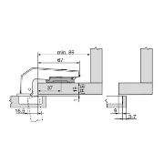 Obrazek 79B9950 zawias równoległy z/h nakładany clip top