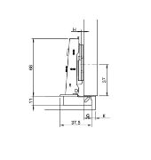 Obrazek Zawias Metalla+ nakładany z hamulcem