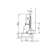 Obrazek Zawias Metalla+ bliźniaczy z hamulcem