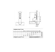 Obrazek Zawias Metalla+ wpuszczany z hamulcem