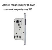 Obrazek Zamek magnetyczny B-Twin WC mosiądz patyna