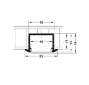 Obrazek Profil 1191 wpuszczany 11mm L-2,5m klosz mleczny