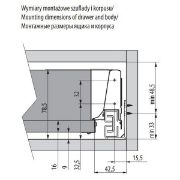 Obrazek Szuflada Modern Box 500 pod piekarnik szary