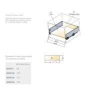 Obrazek Szuflada Tekform Slimline 500mm H-145 biała