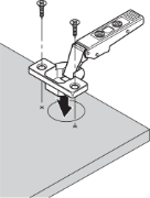 Obrazek 79T9550 zawias równoległy clip top