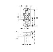 Obrazek Zamek baskwilowy Piccolo-Nova lewy 15mm czarny