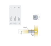 Obrazek Złącze półkowe EXPANDO 6 20mm białe op=100szt.