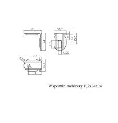 Obrazek Złącze meblowe ZM-1 grafit op=60szt.