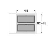 Obrazek Kosz Hailo Cargo Synchro 450 2x18L