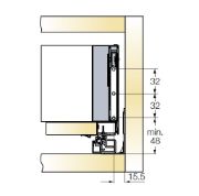 Obrazek Szuflada Tekform Slimline 450mm H-100 biała