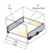 Obrazek Szuflada Tekform Slimline 450mm H-100 biała