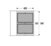 Obrazek Kosz Hailo Cargo Synchro 600 2x28L