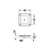 Obrazek Płytka mocująca do stopek meblowych