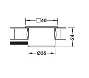 Obrazek Ładowarka USB  ESC 2001 modułowa okrągła czarna