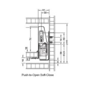 Obrazek Matrix Box P35 L-450 Push-to-Open Soft-Close biały