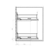 Obrazek Cargo Matrix S 150 2 półki chrom prawe