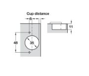 Obrazek Zawias bliźniaczy Duomatic 110`