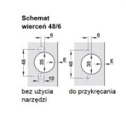 Obrazek Zawias nakładany Duomatic 110`