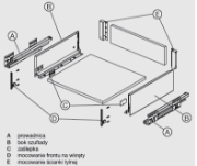 Obrazek Szuflada Matrix S Slim L-450 H-135 35kg antracyt