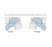 Obrazek Półka narożna Nuvola+ 400 biała lewa 2 półki