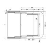 Obrazek Stół wysuwny 540/1200mm 60kg bez nogi