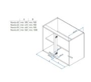 Obrazek Półka narożna Nuvola+ 600 biała prawa 2 półki