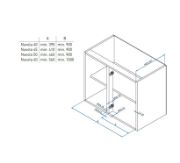 Obrazek Półka narożna Nuvola+ 600 biała prawa 2 półki