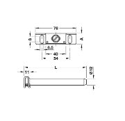 Obrazek Podpórka do półek niewidoczna L-110mm