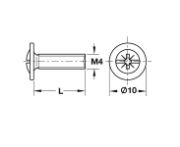 Obrazek Wkręt do metalu M4x22mm  op=100szt.