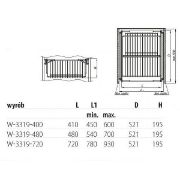 Obrazek Półka na buty W-3319-720 P22