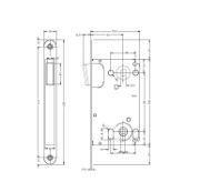 Obrazek Zamek magnetyczny B-Twin WC złoty polerowany