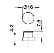 Obrazek Zaślepka do gałki obrotowej Symo 4,2mm