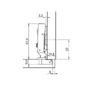 Obrazek Zawias Metalla Mini 315CP nakładany
