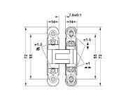 Obrazek Zawias Kubikinia chrom mat/szary. 3D
