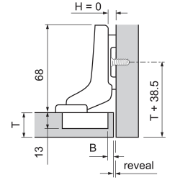 Obrazek 71B3750 zawias wpuszczany z hamulcem clip top