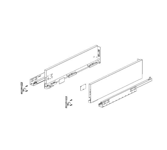 Obrazek Szuflada Alto SlimQ H-121 biała 500 wysuw 3/4