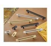 Obrazek Uchwyt H2350 L-128mm złoty szczotkowany